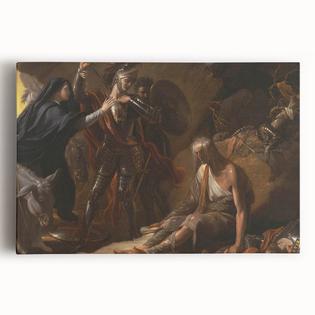 Romanticism Art: The Cave of Despair - Dramatic Historical Canvas Print