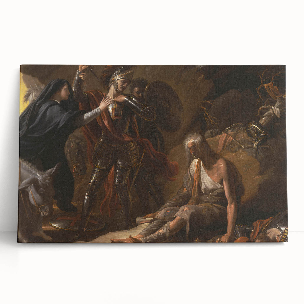 Romanticism Art: The Cave of Despair - Dramatic Historical Canvas Print