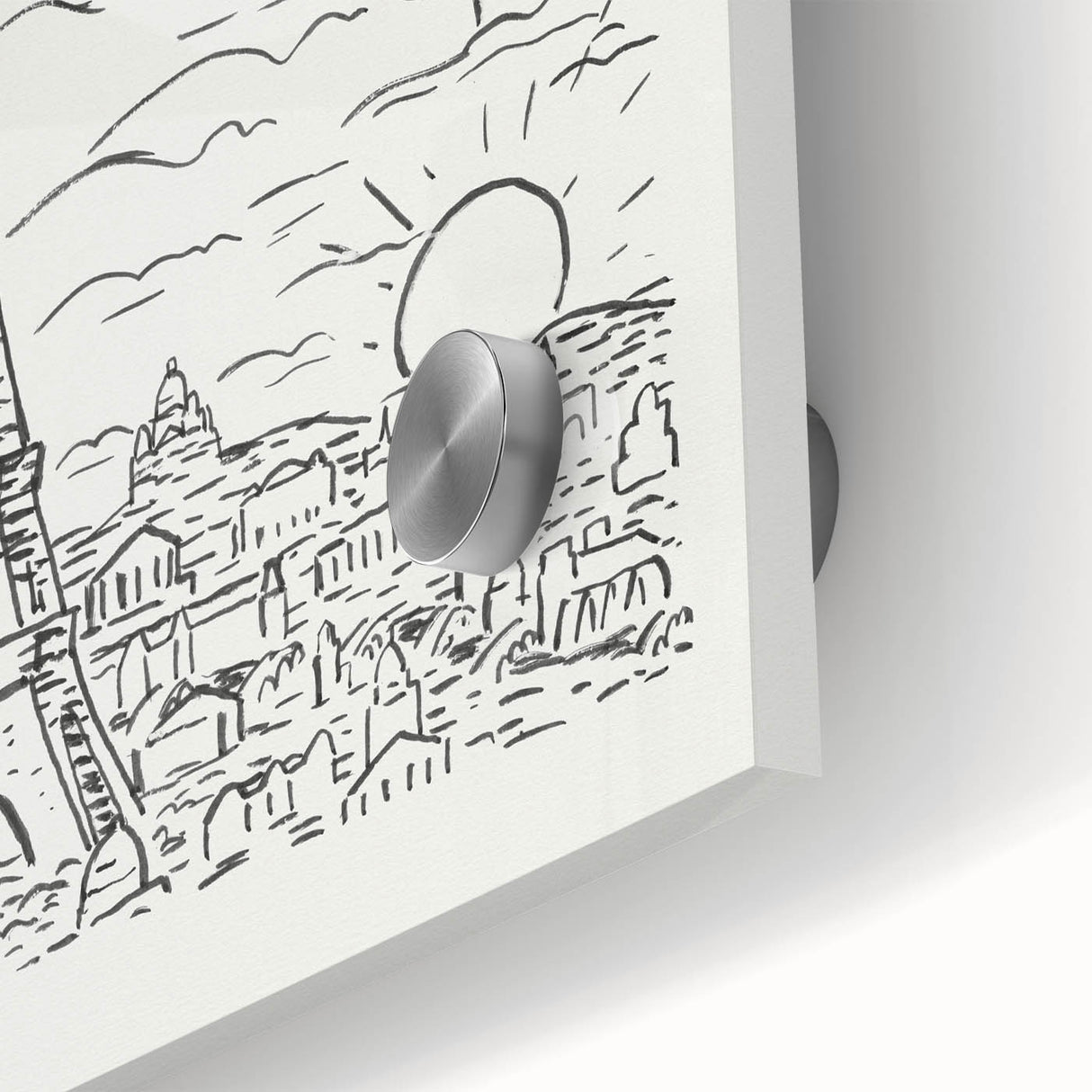 Black and White Expressionist Eiffel Tower Wall Art