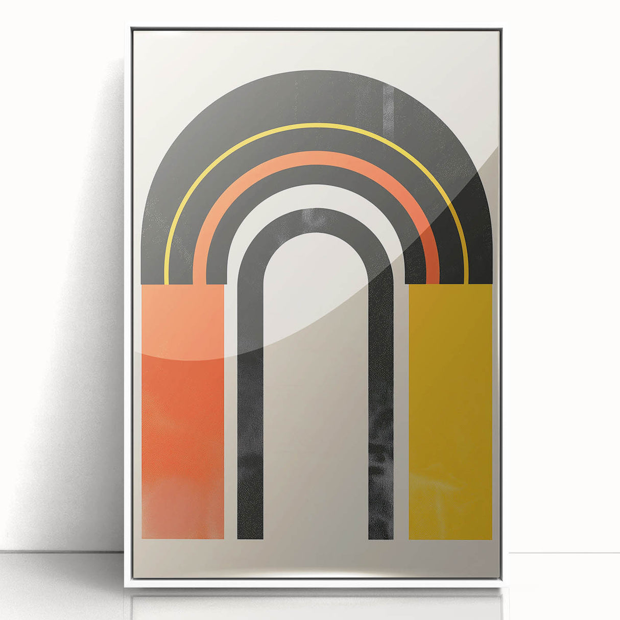 Modern Dining Room Art - Bold Geometric Arch Canvas Print