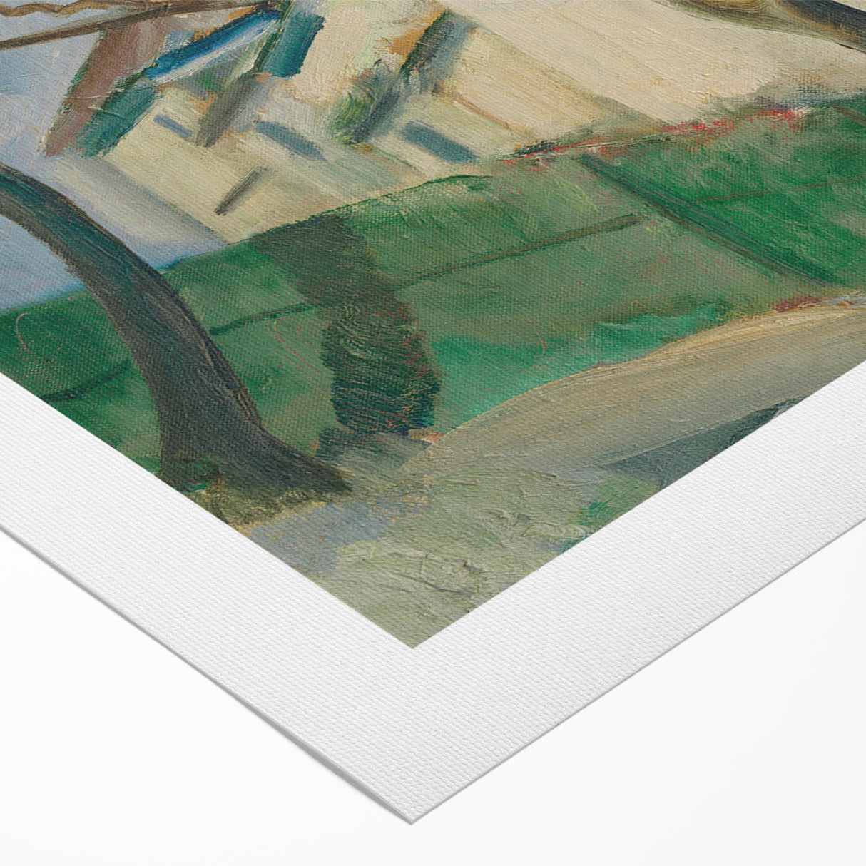 Expressionist Villa Painting – Tranquil Garden Wall Art