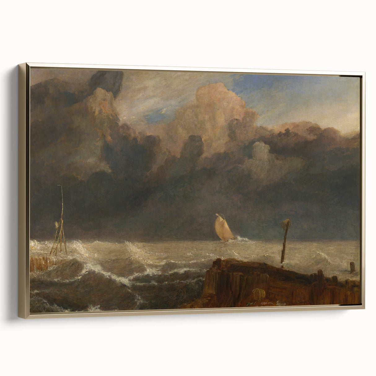 Famous Romantic Era Art: Dramatic Seascape at Port Ruysdael