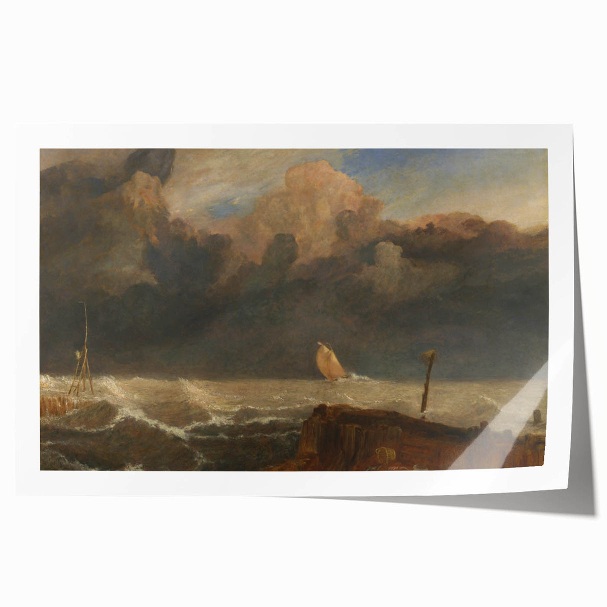 Famous Romantic Era Art: Dramatic Seascape at Port Ruysdael