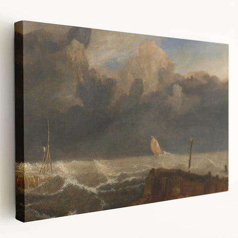 Famous Romantic Era Art: Dramatic Seascape at Port Ruysdael