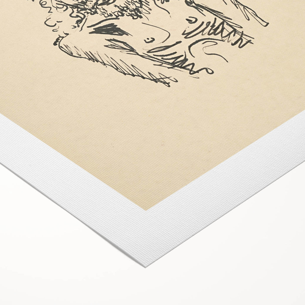 Expressionist Sketch of Christ – Black and White Wall Art