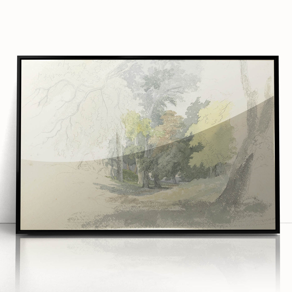 Classic Romantic Paintings: Peaceful Woodland Glade Illustration