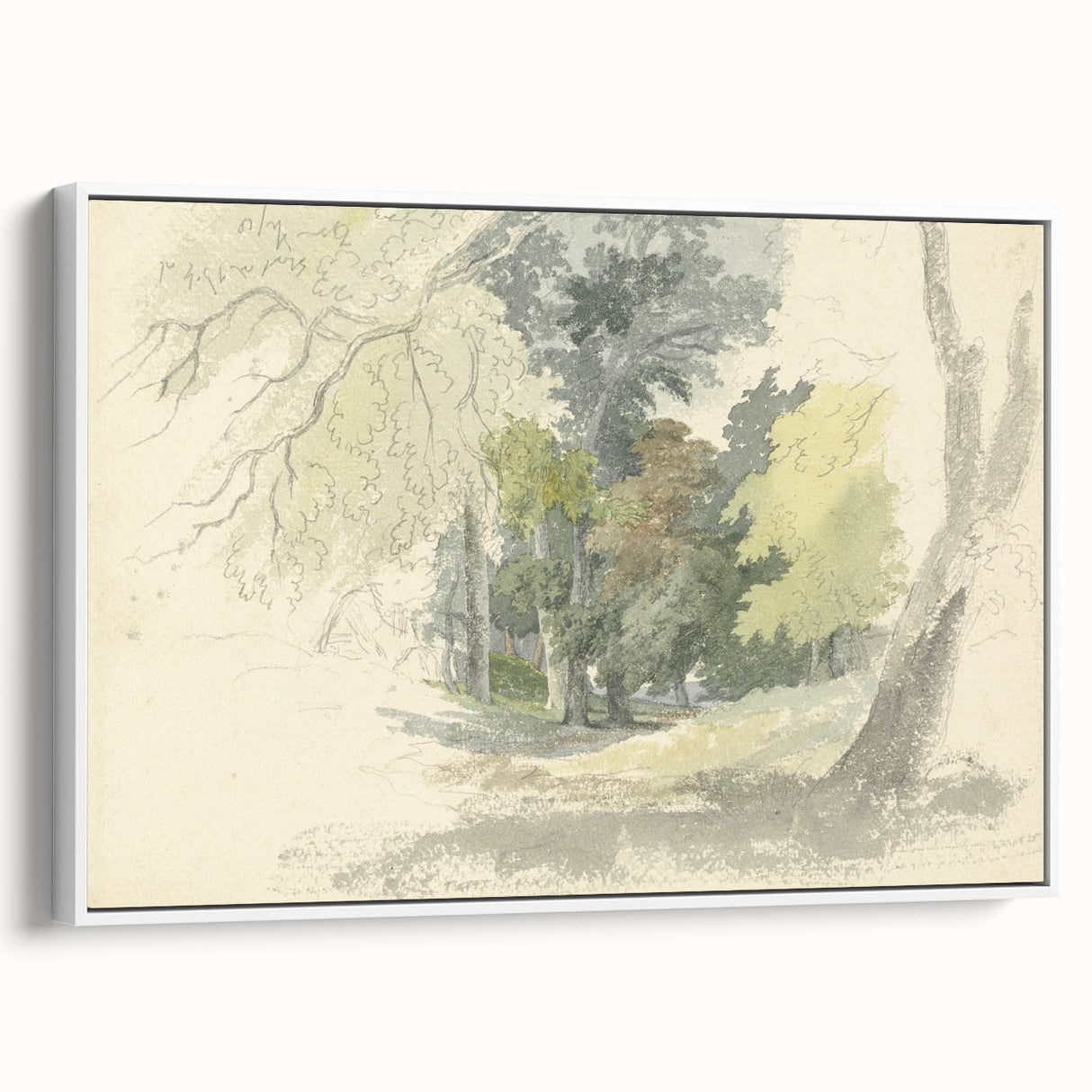 Classic Romantic Paintings: Peaceful Woodland Glade Illustration