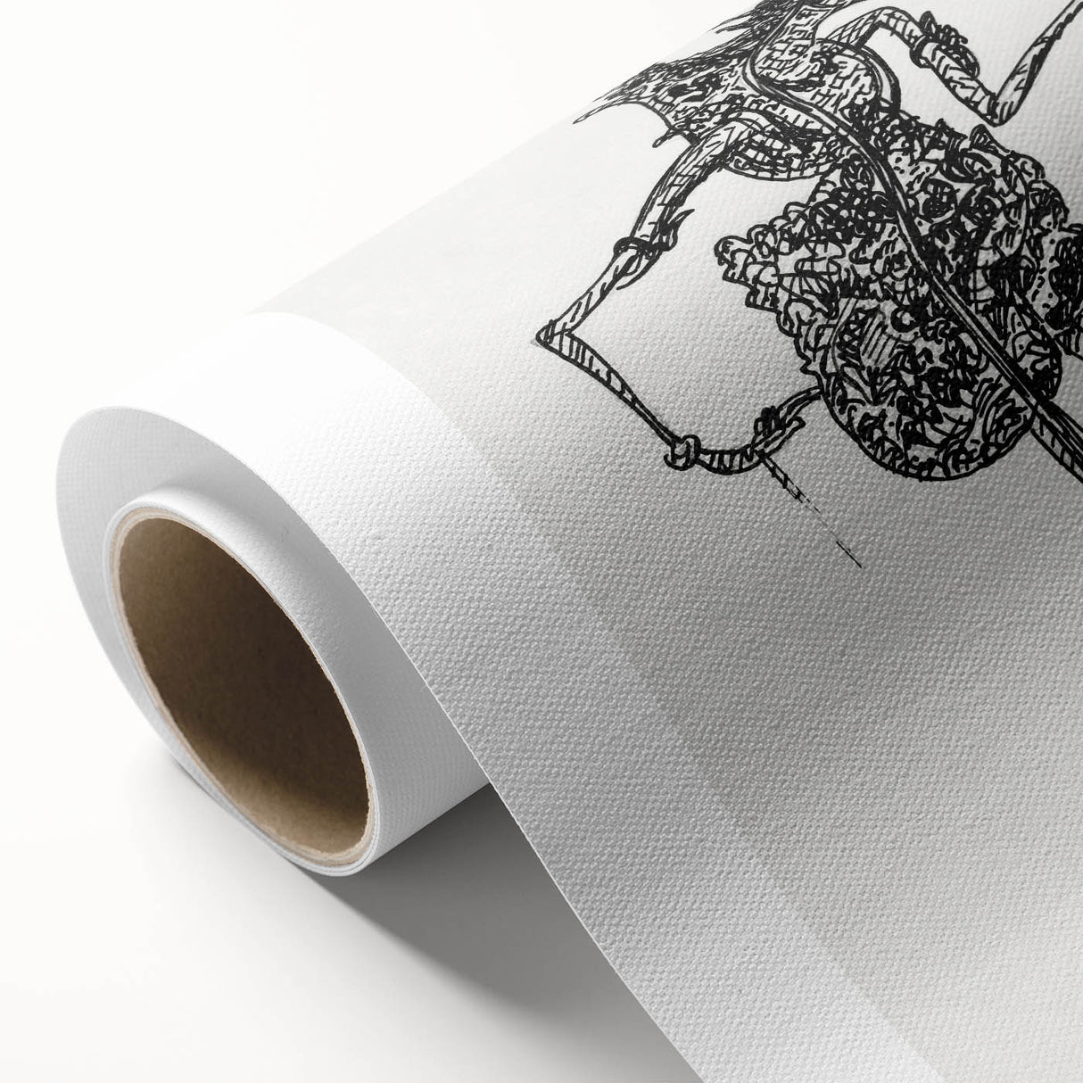 Expressionist Puppet Sketch – Intricate Black and White Wall Art