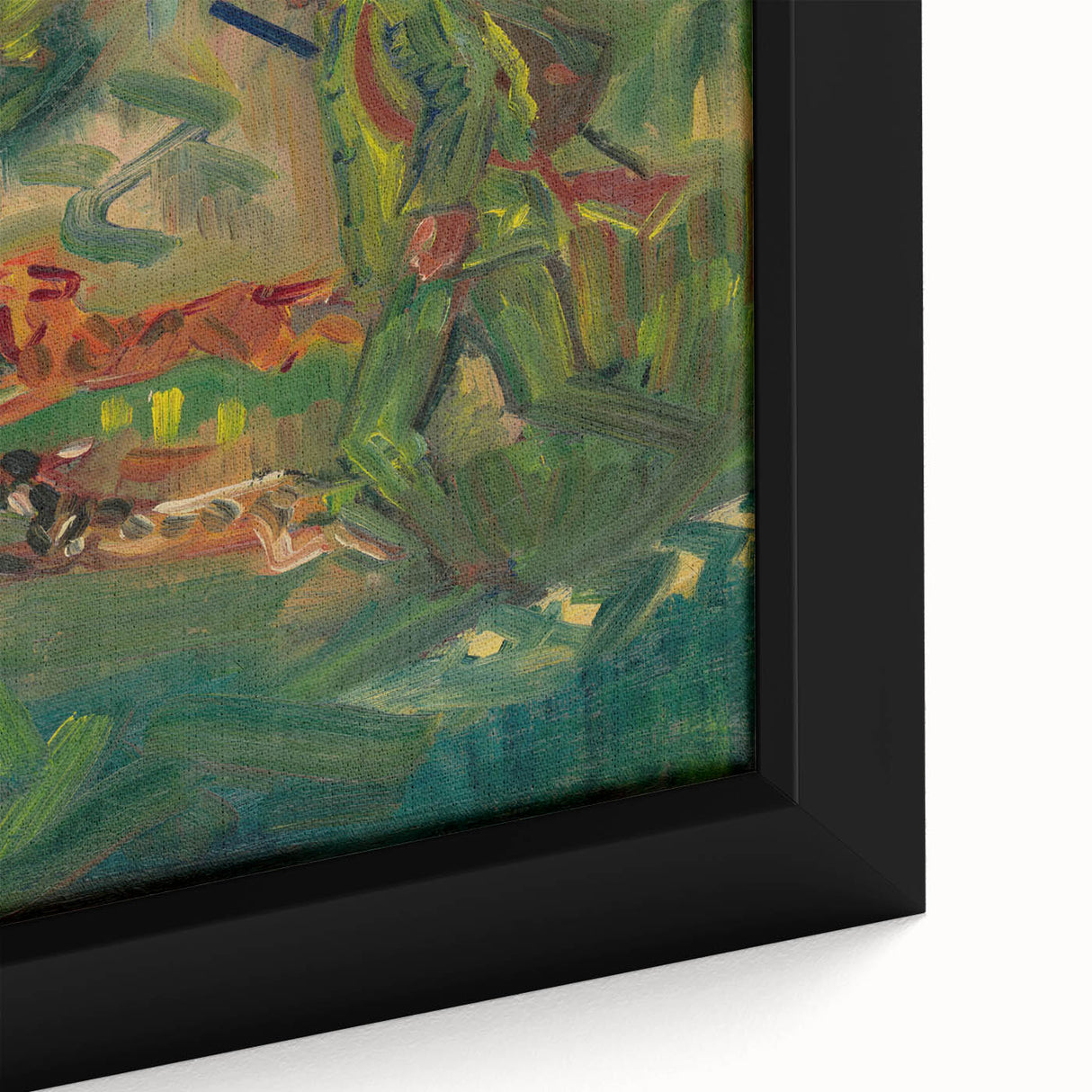 Expressionist Hunter Scene – Vibrant Abstract Wall Art