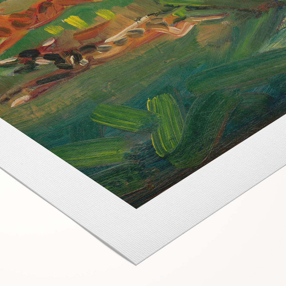 Expressionist Hunter Scene – Vibrant Abstract Wall Art