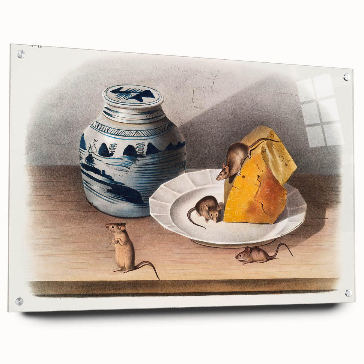 Romanticism Art: Mouse and Cheese Still Life by Audubon