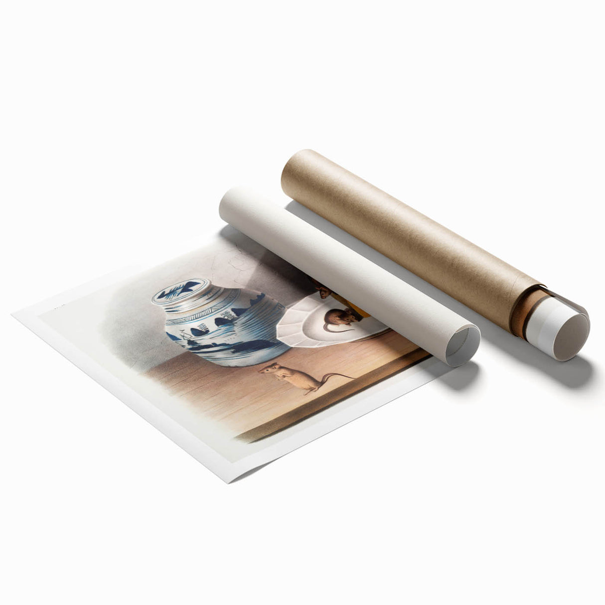 Romanticism Art: Mouse and Cheese Still Life by Audubon