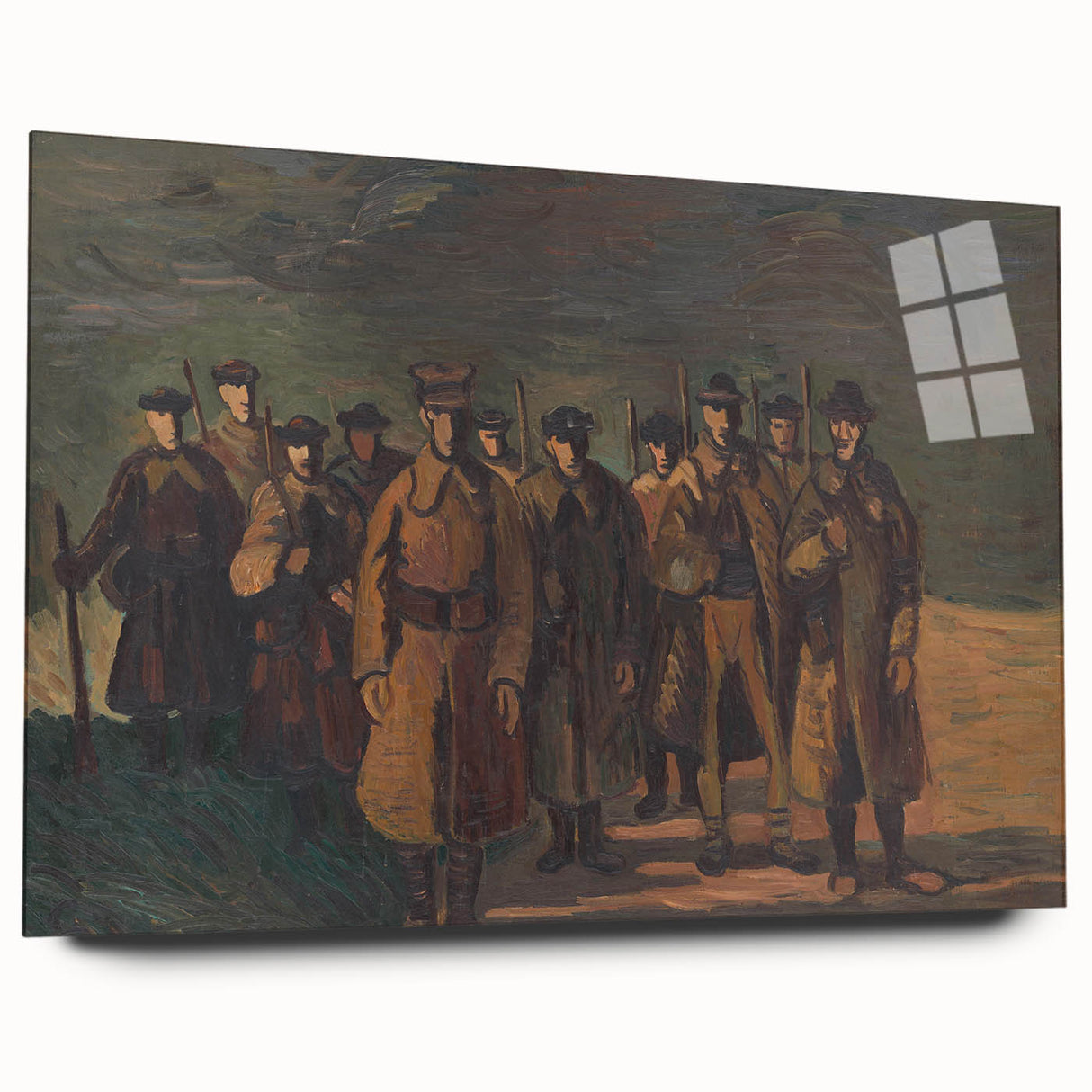 Expressionist Soldiers Scene – Bold Historical Wall Art