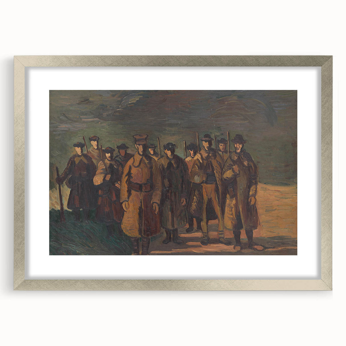 Expressionist Soldiers Scene – Bold Historical Wall Art