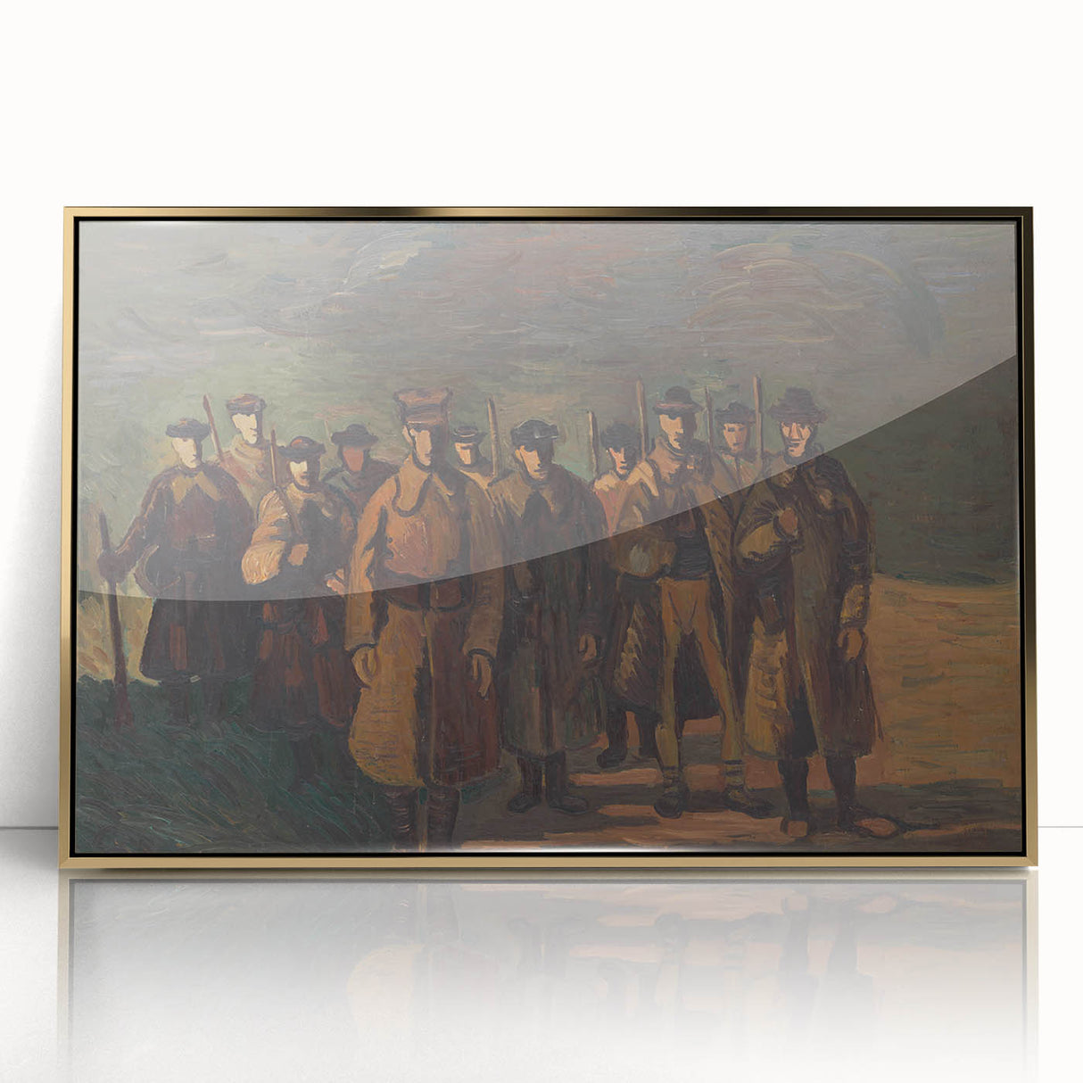 Expressionist Soldiers Scene – Bold Historical Wall Art