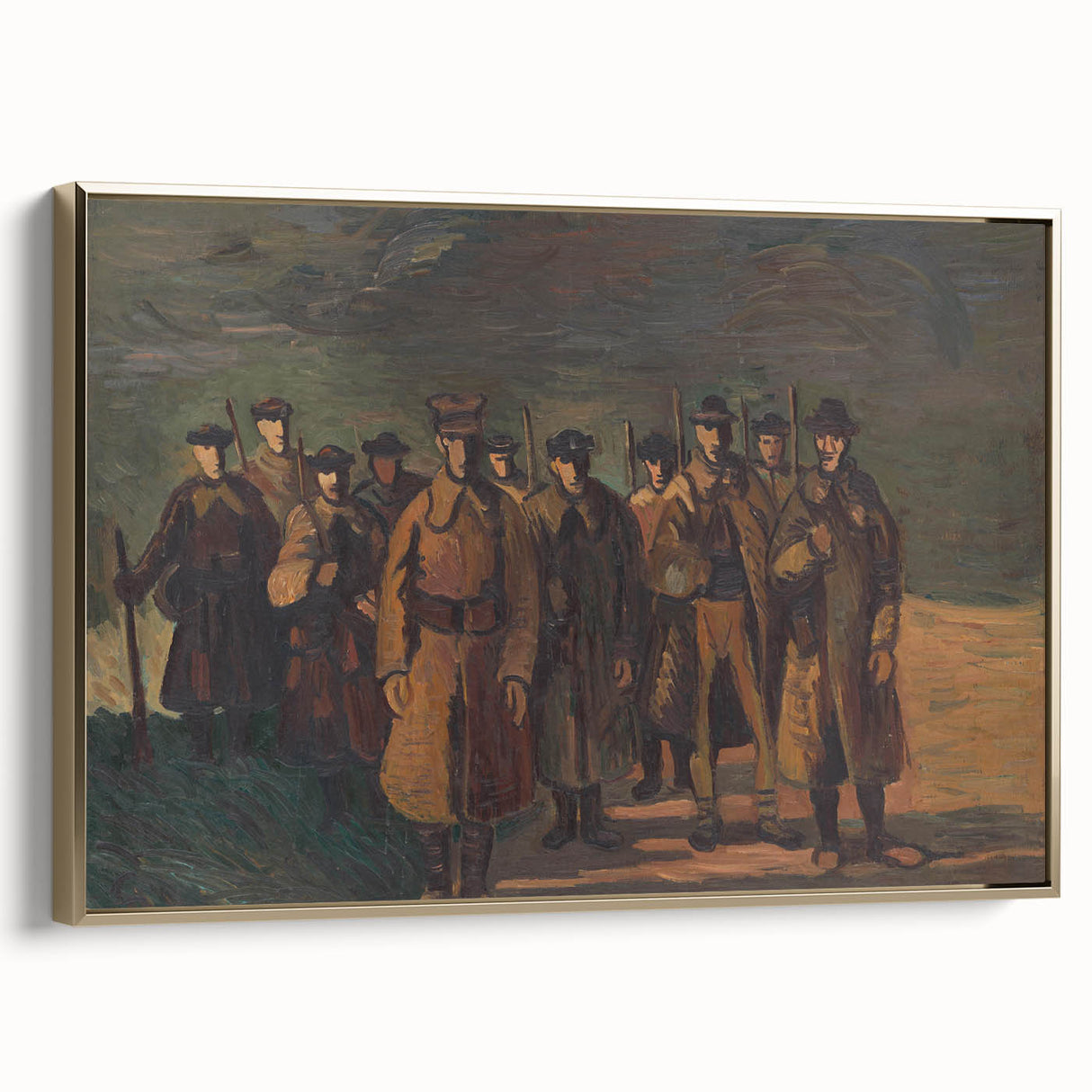 Expressionist Soldiers Scene – Bold Historical Wall Art