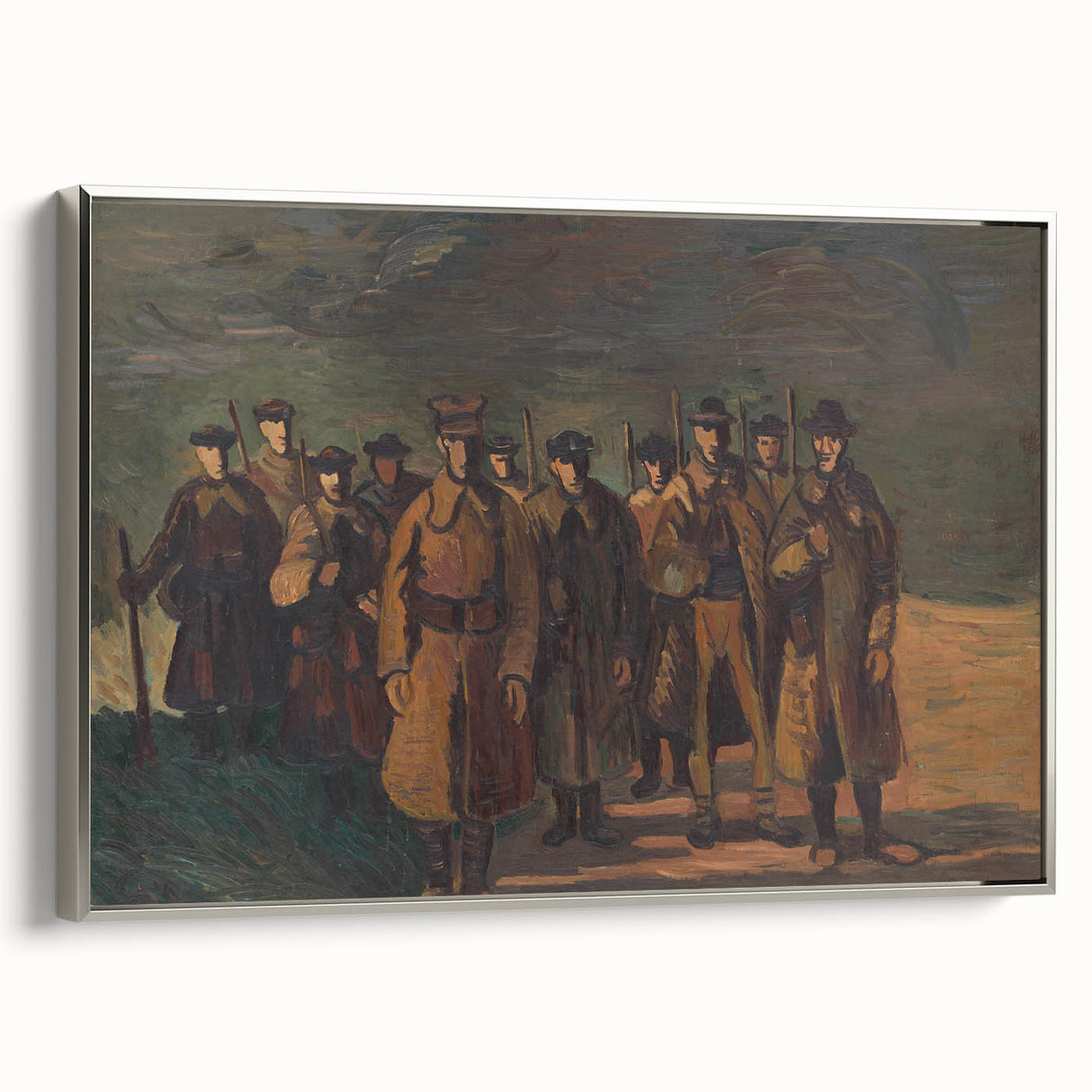 Expressionist Soldiers Scene – Bold Historical Wall Art