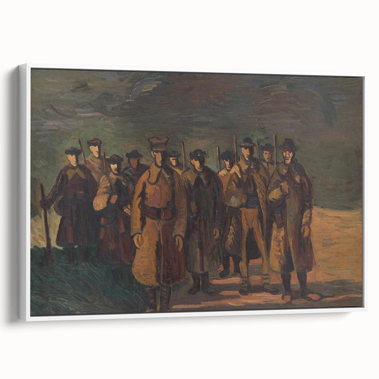 Expressionist Soldiers Scene – Bold Historical Wall Art