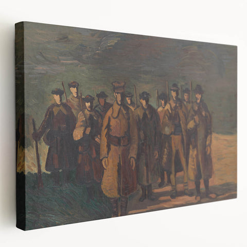 Expressionist Soldiers Scene – Bold Historical Wall Art