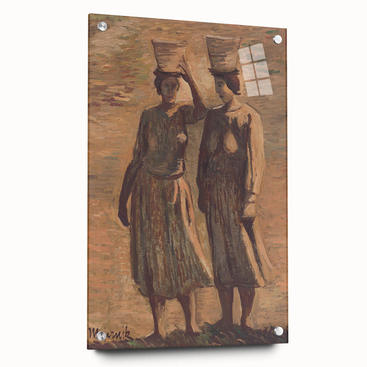 Expressionist Water Bearers – Rustic Figurative Wall Art