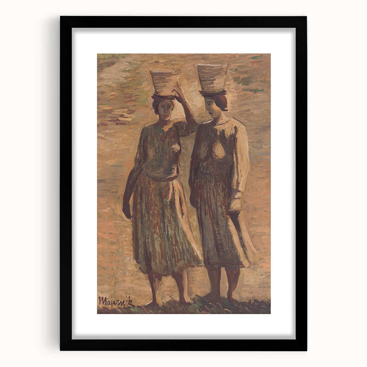 Expressionist Water Bearers – Rustic Figurative Wall Art