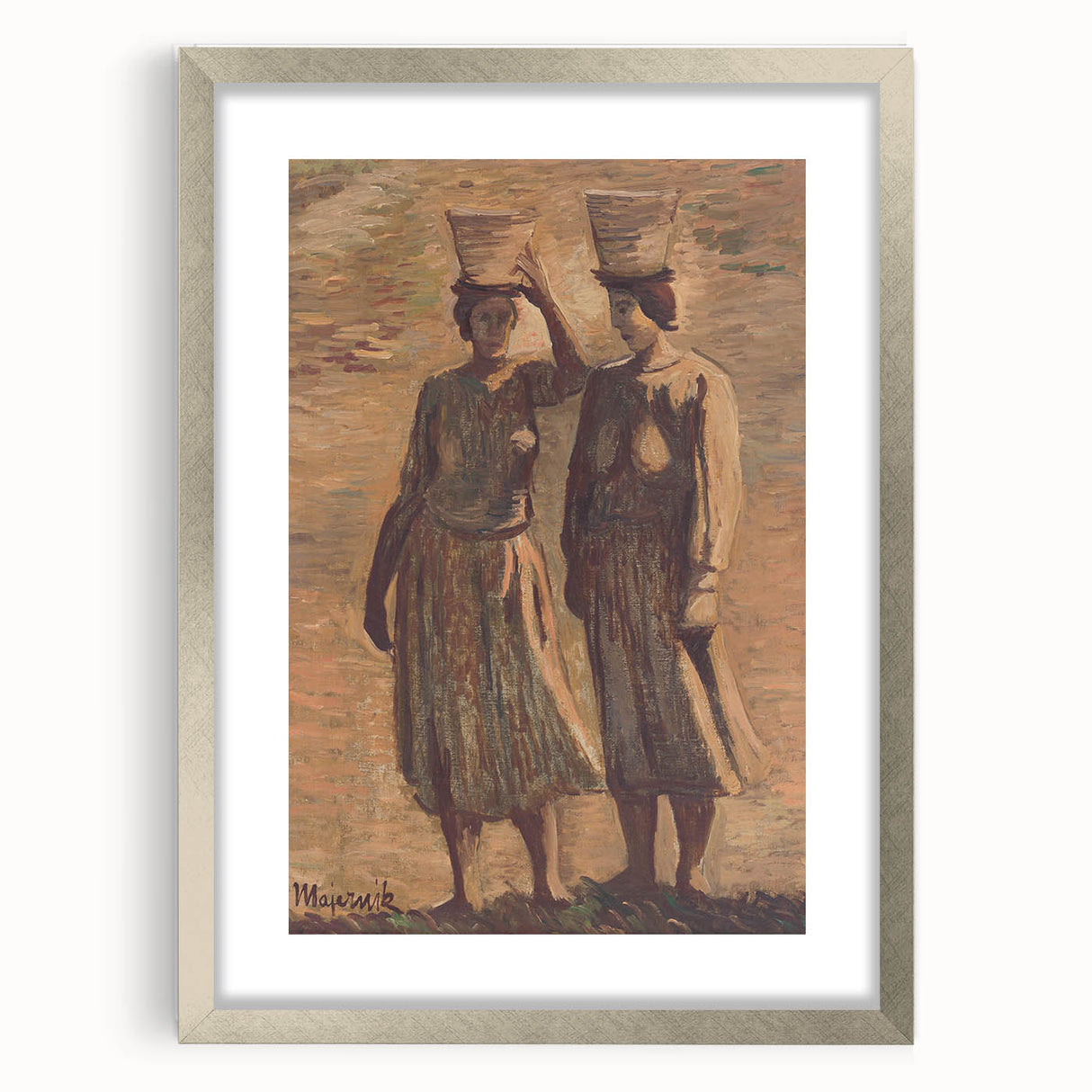 Expressionist Water Bearers – Rustic Figurative Wall Art