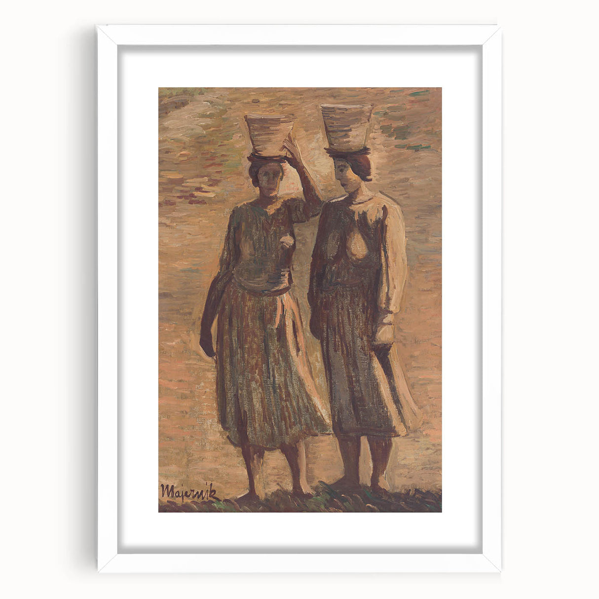 Expressionist Water Bearers – Rustic Figurative Wall Art