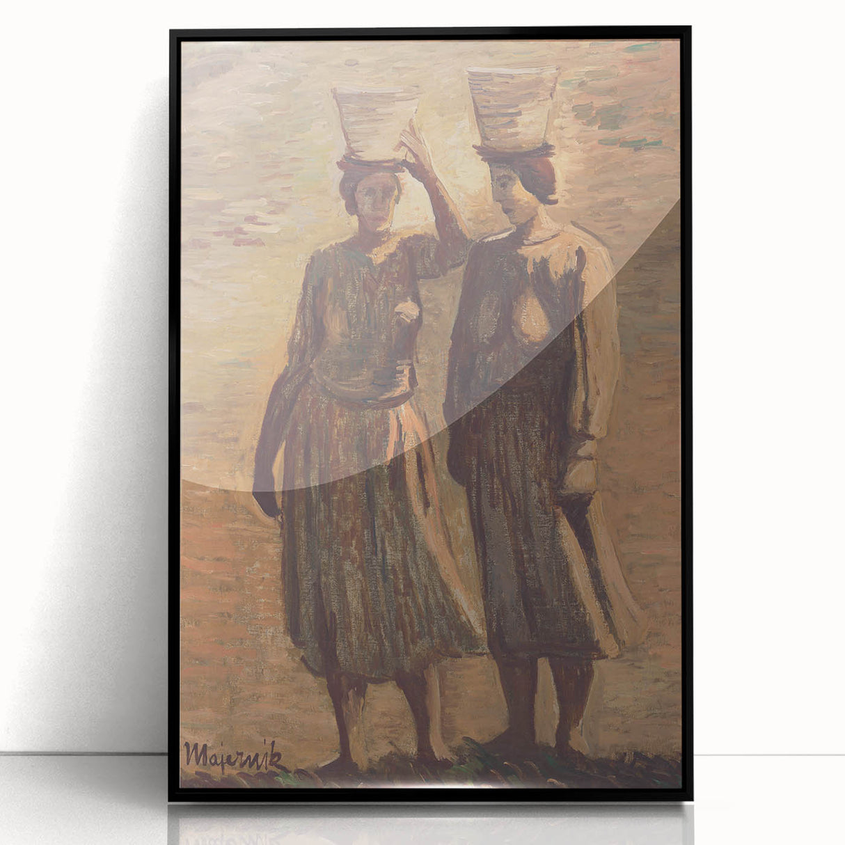 Expressionist Water Bearers – Rustic Figurative Wall Art