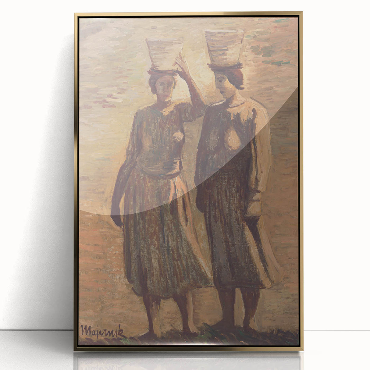 Expressionist Water Bearers – Rustic Figurative Wall Art
