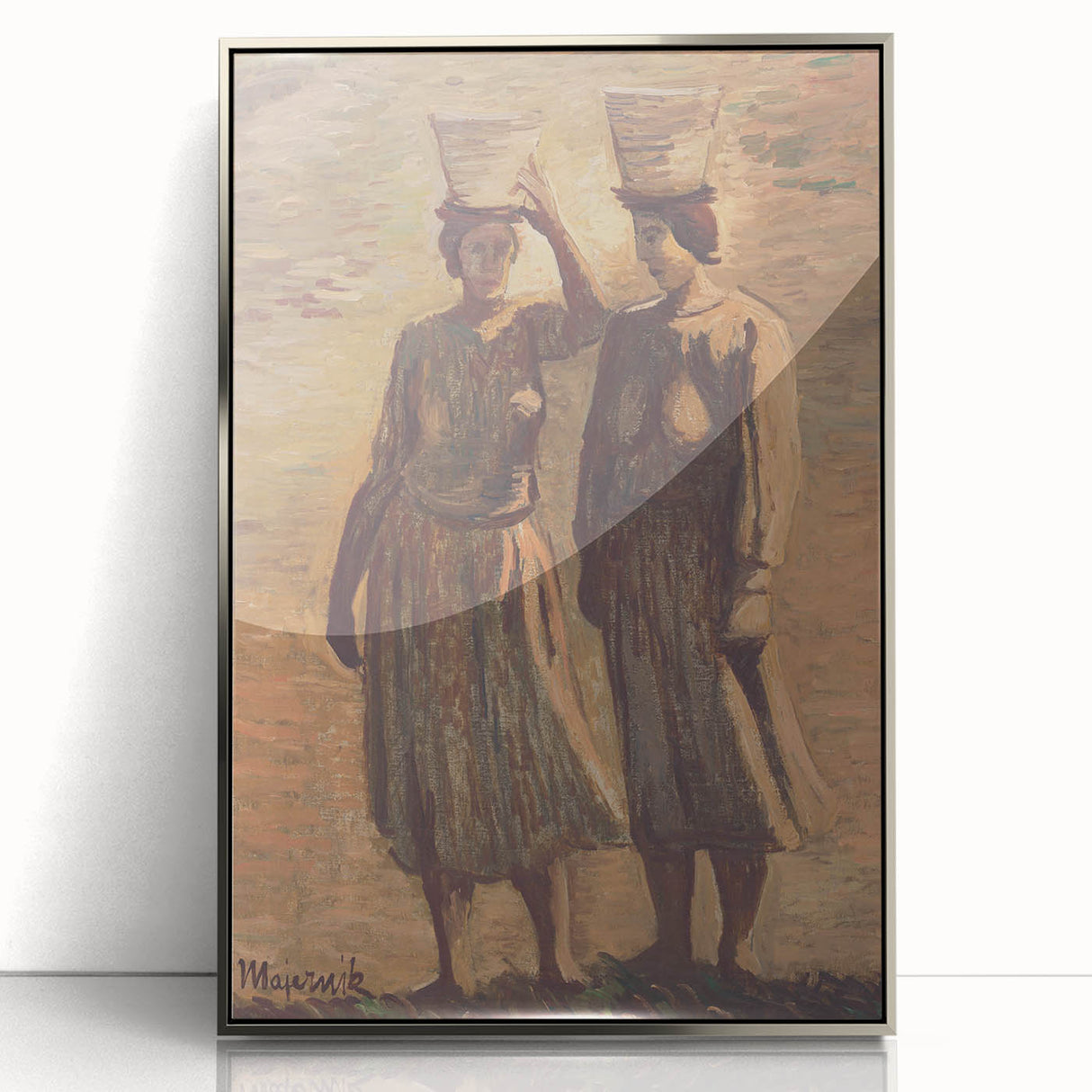 Expressionist Water Bearers – Rustic Figurative Wall Art