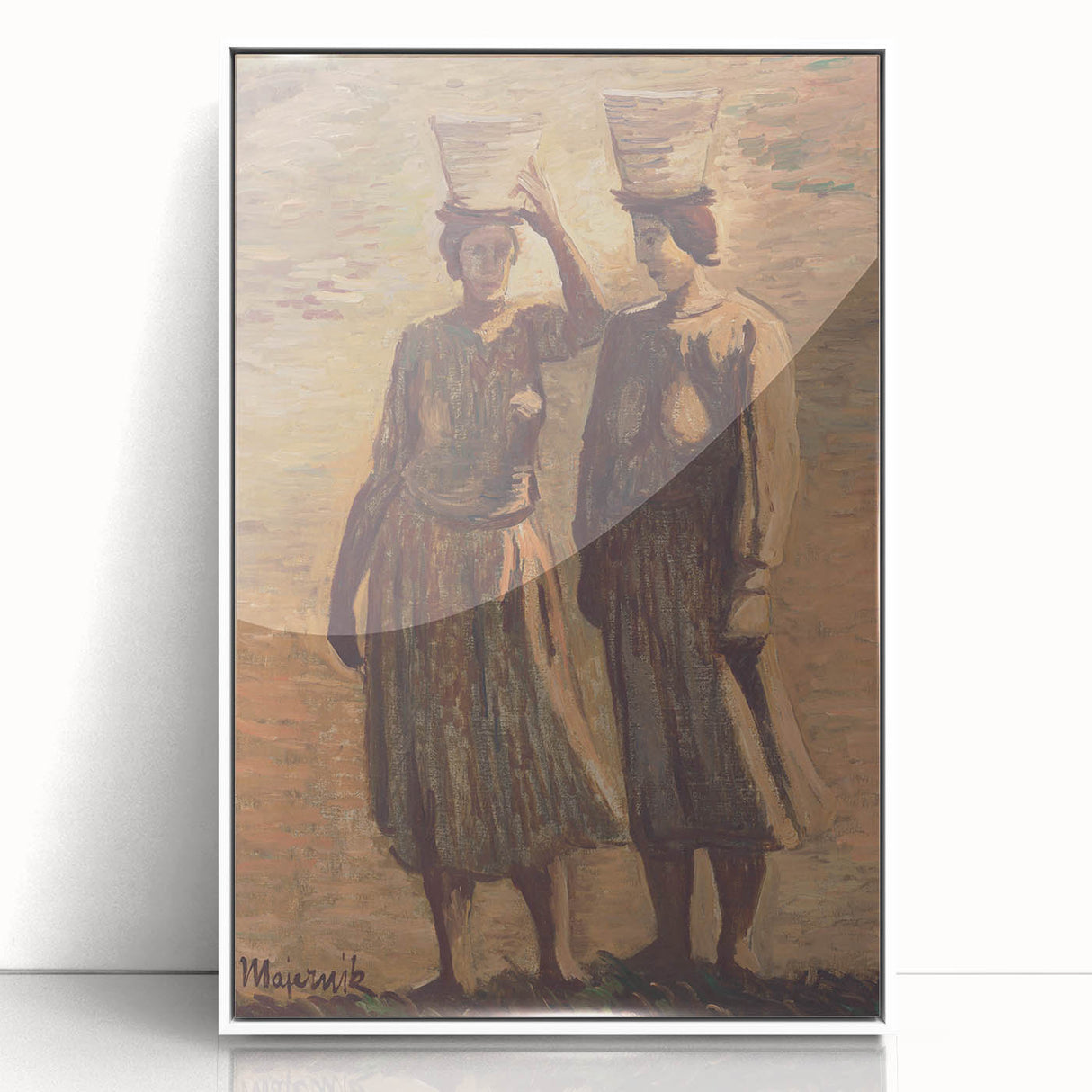 Expressionist Water Bearers – Rustic Figurative Wall Art