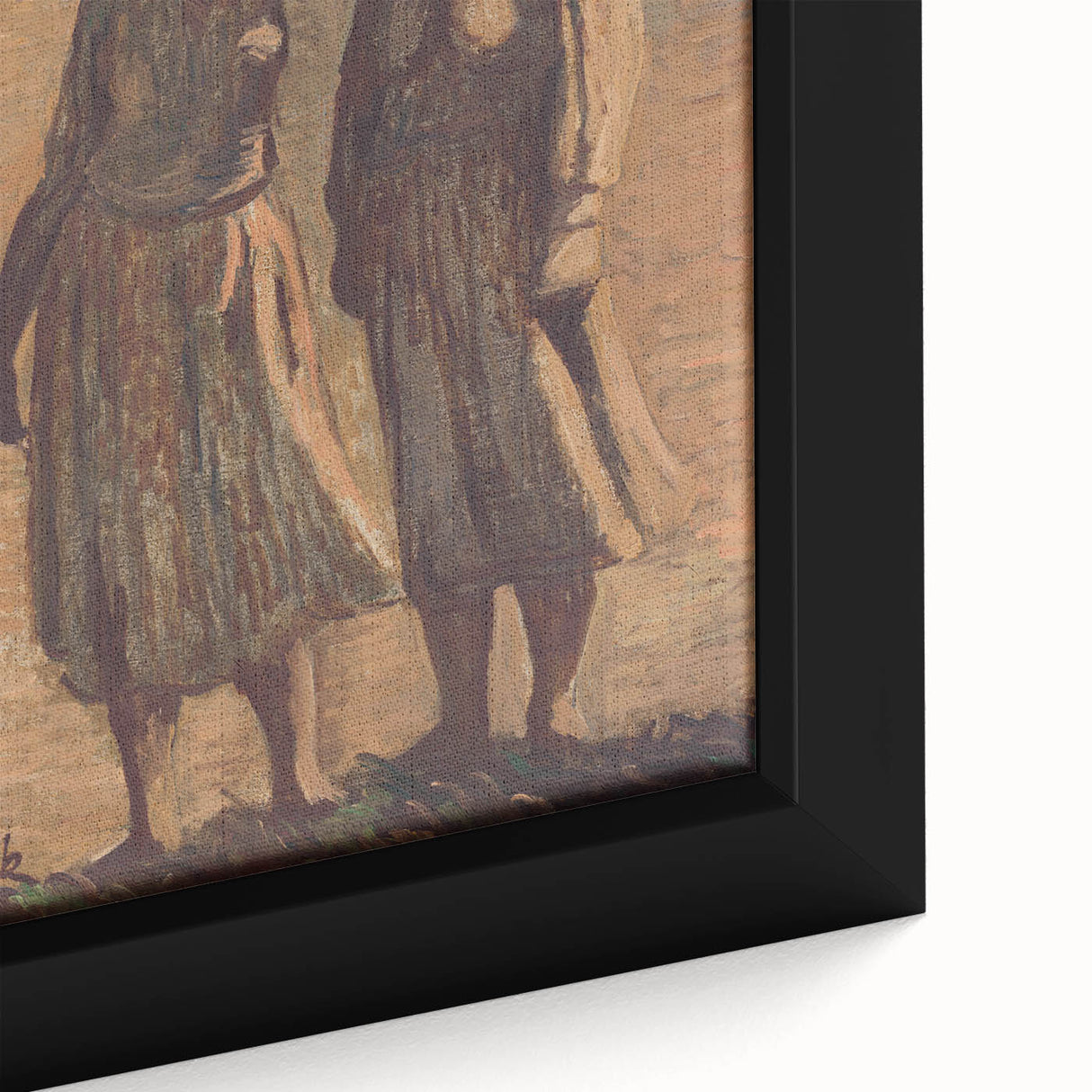 Expressionist Water Bearers – Rustic Figurative Wall Art