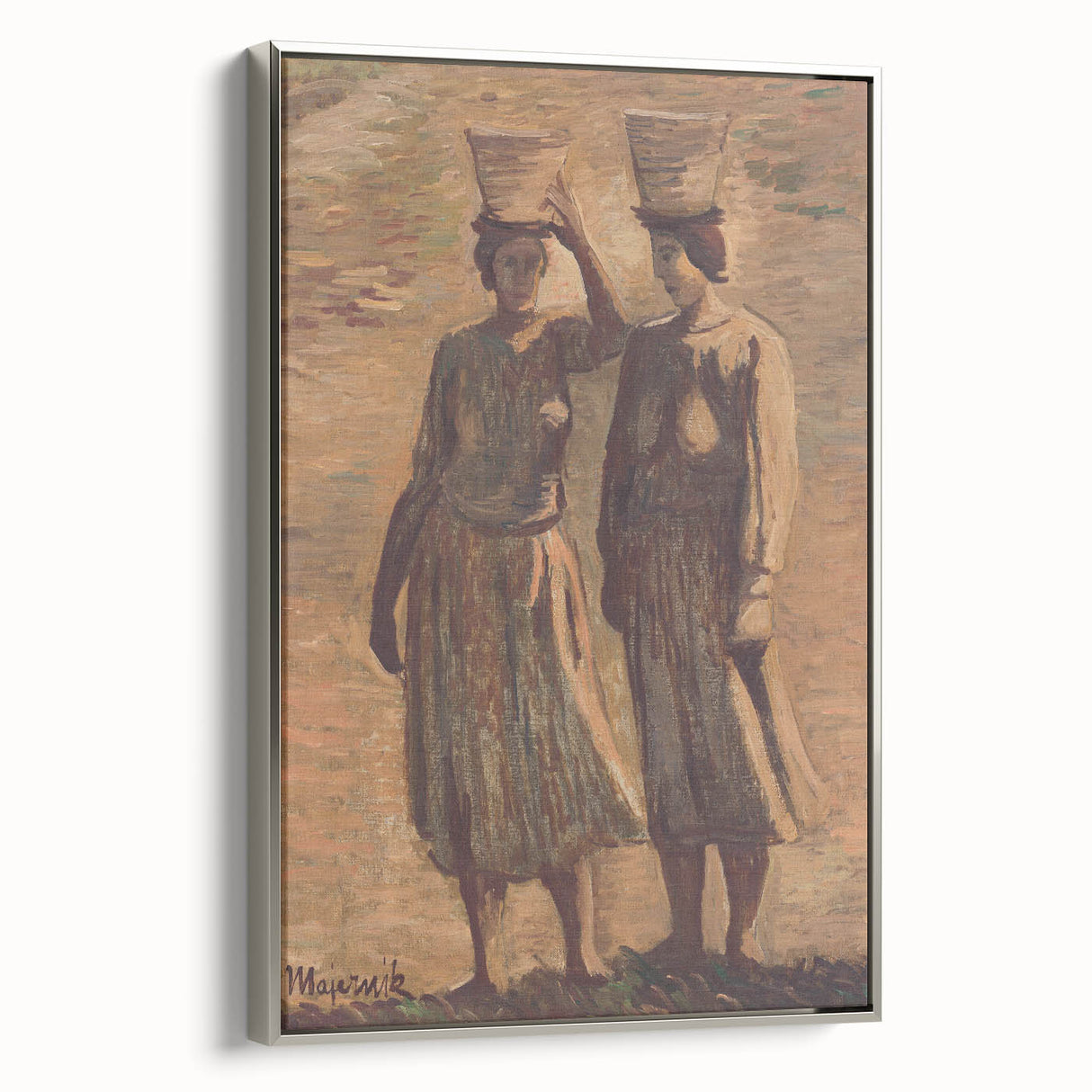 Expressionist Water Bearers – Rustic Figurative Wall Art