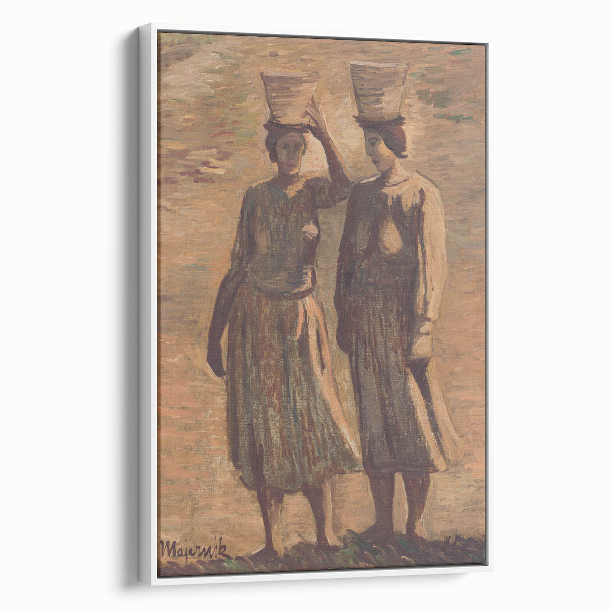 Expressionist Water Bearers – Rustic Figurative Wall Art