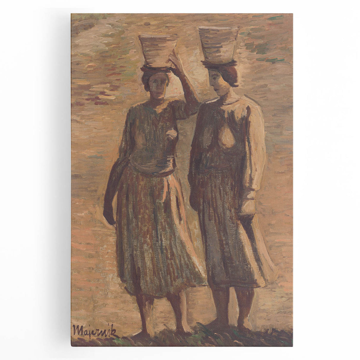 Expressionist Water Bearers – Rustic Figurative Wall Art