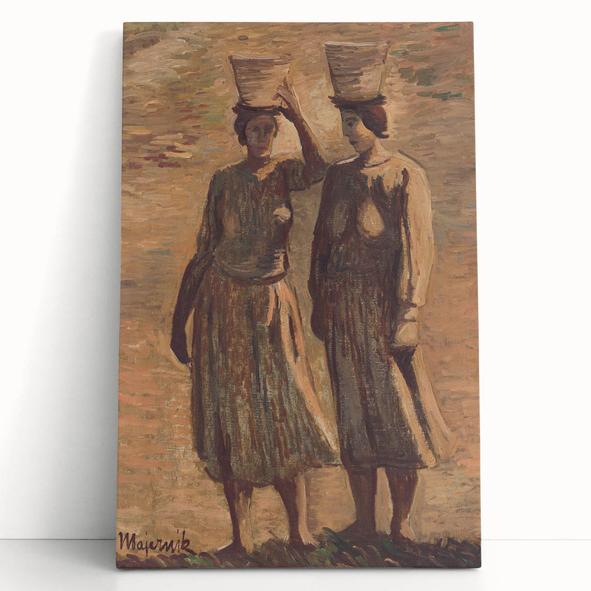 Expressionist Water Bearers – Rustic Figurative Wall Art