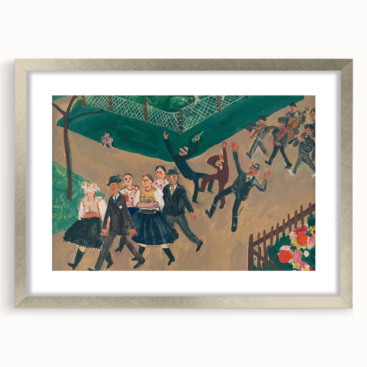 Expressionist Wedding Scene – Vibrant Cultural Wall Art