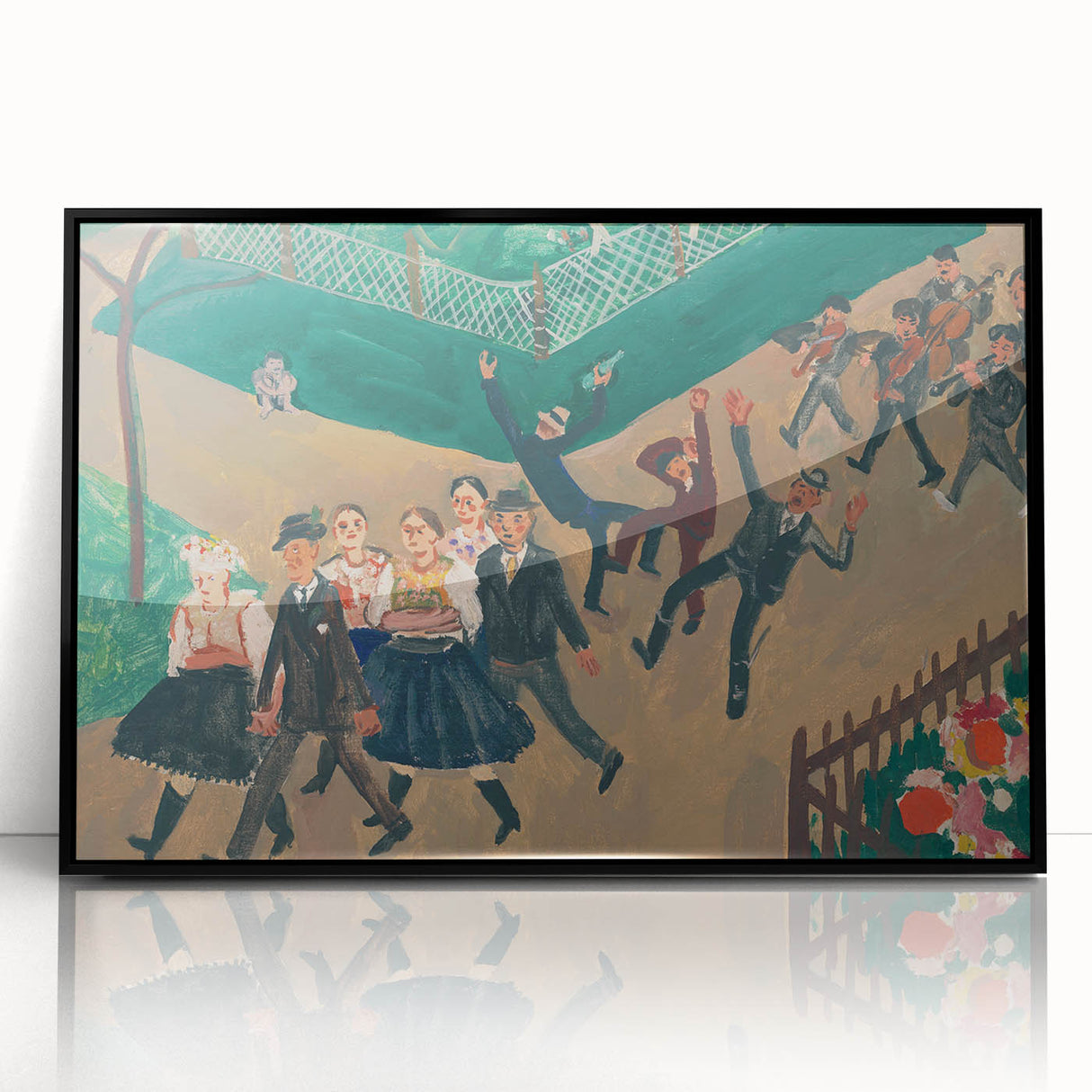 Expressionist Wedding Scene – Vibrant Cultural Wall Art