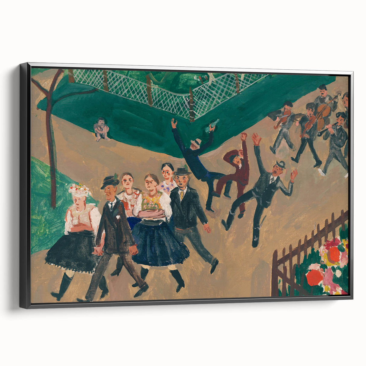 Expressionist Wedding Scene – Vibrant Cultural Wall Art