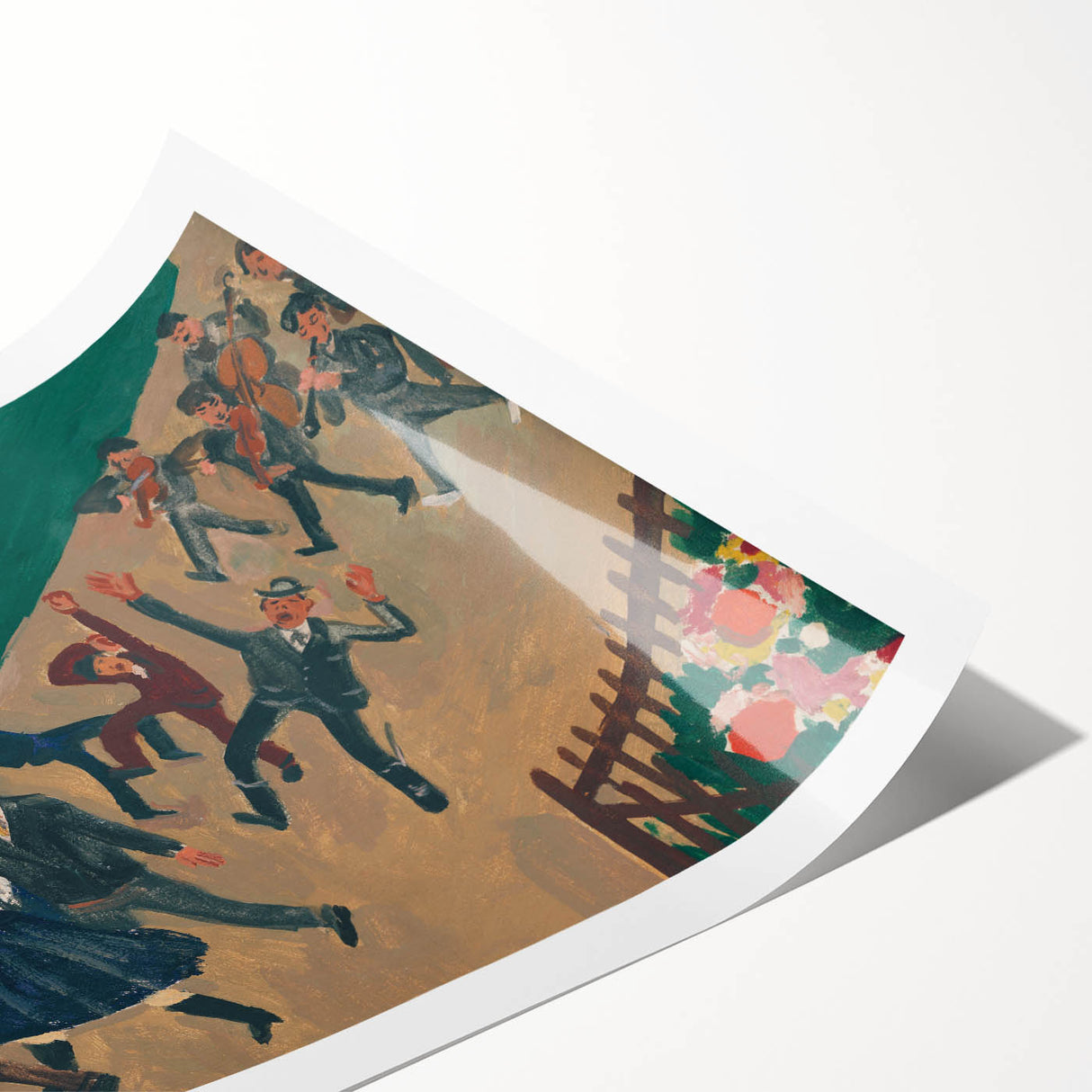 Expressionist Wedding Scene – Vibrant Cultural Wall Art