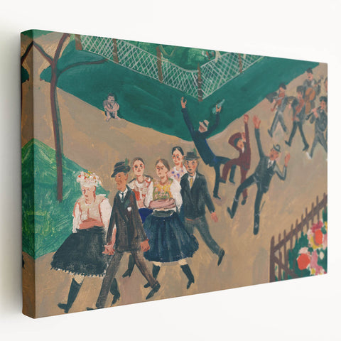 Expressionist Wedding Scene – Vibrant Cultural Wall Art