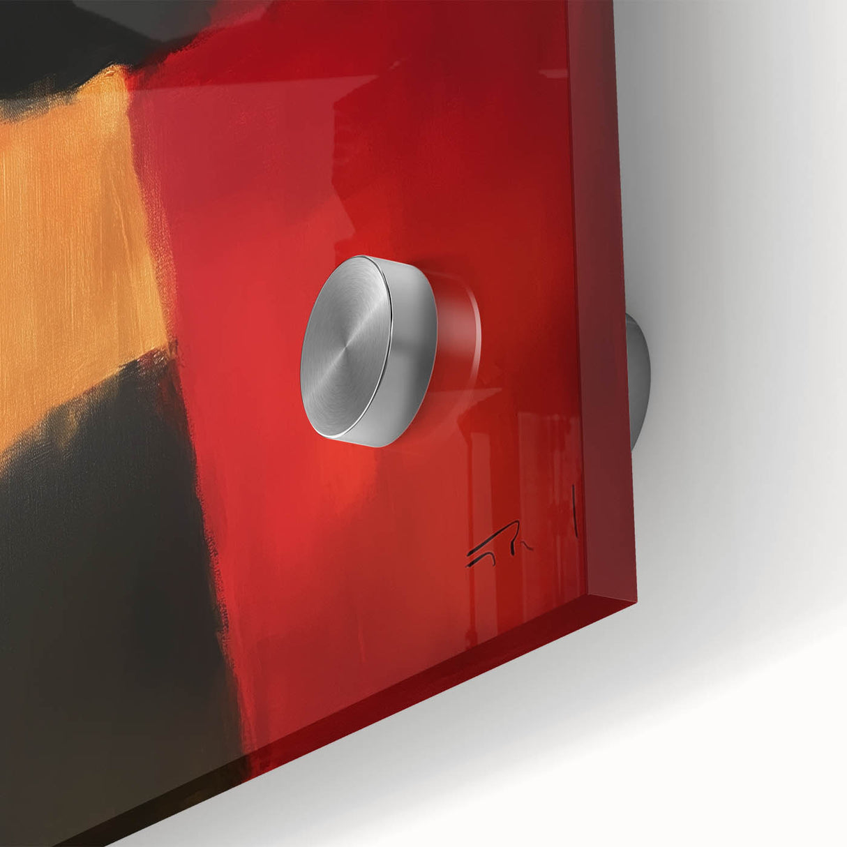 Colorful Abstract Wall Art – Red, Gold & Black Modern Expression