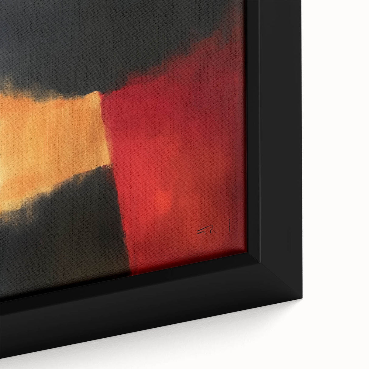 Colorful Abstract Wall Art – Red, Gold & Black Modern Expression