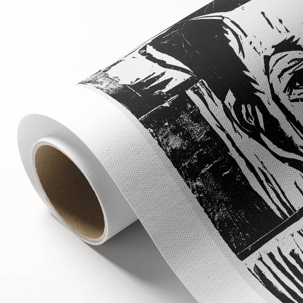 Expressionist Art - Wehrlin, Facing Front by Kirchner - Bold Woodcut Print