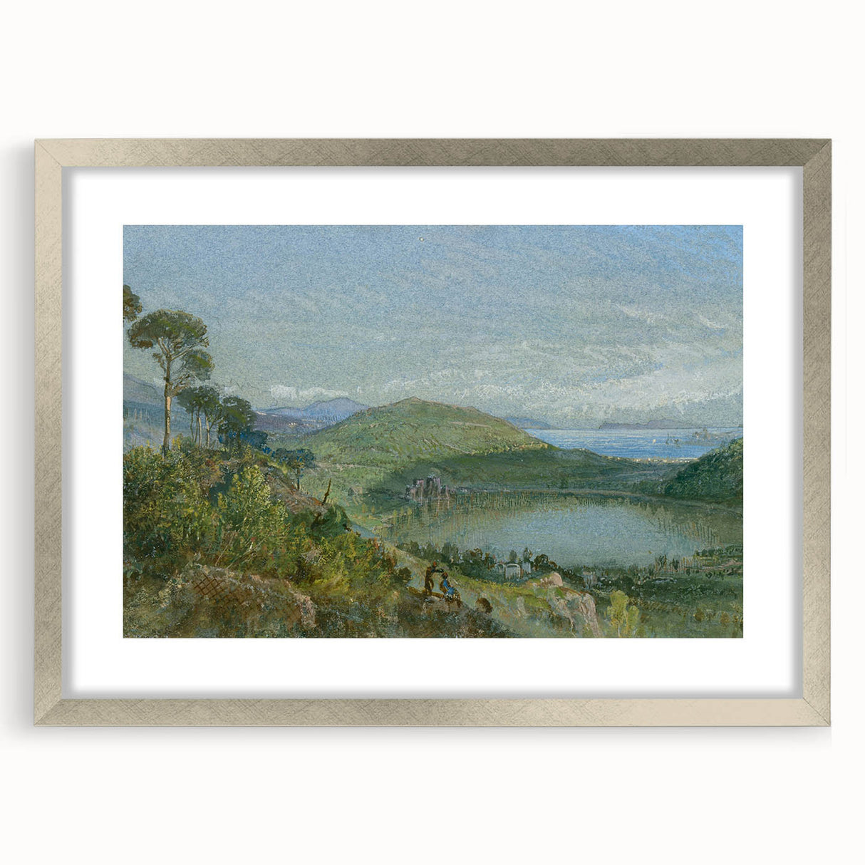 Lago Avernus Romantic Landscape - Historical Romanticism Canvas Print