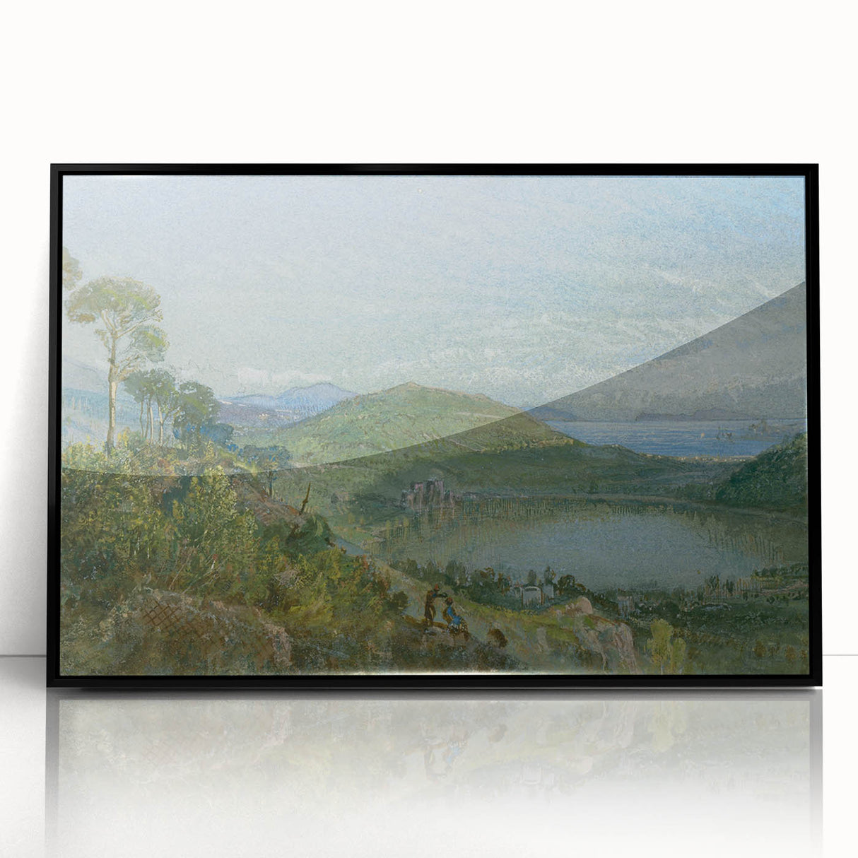 Lago Avernus Romantic Landscape - Historical Romanticism Canvas Print