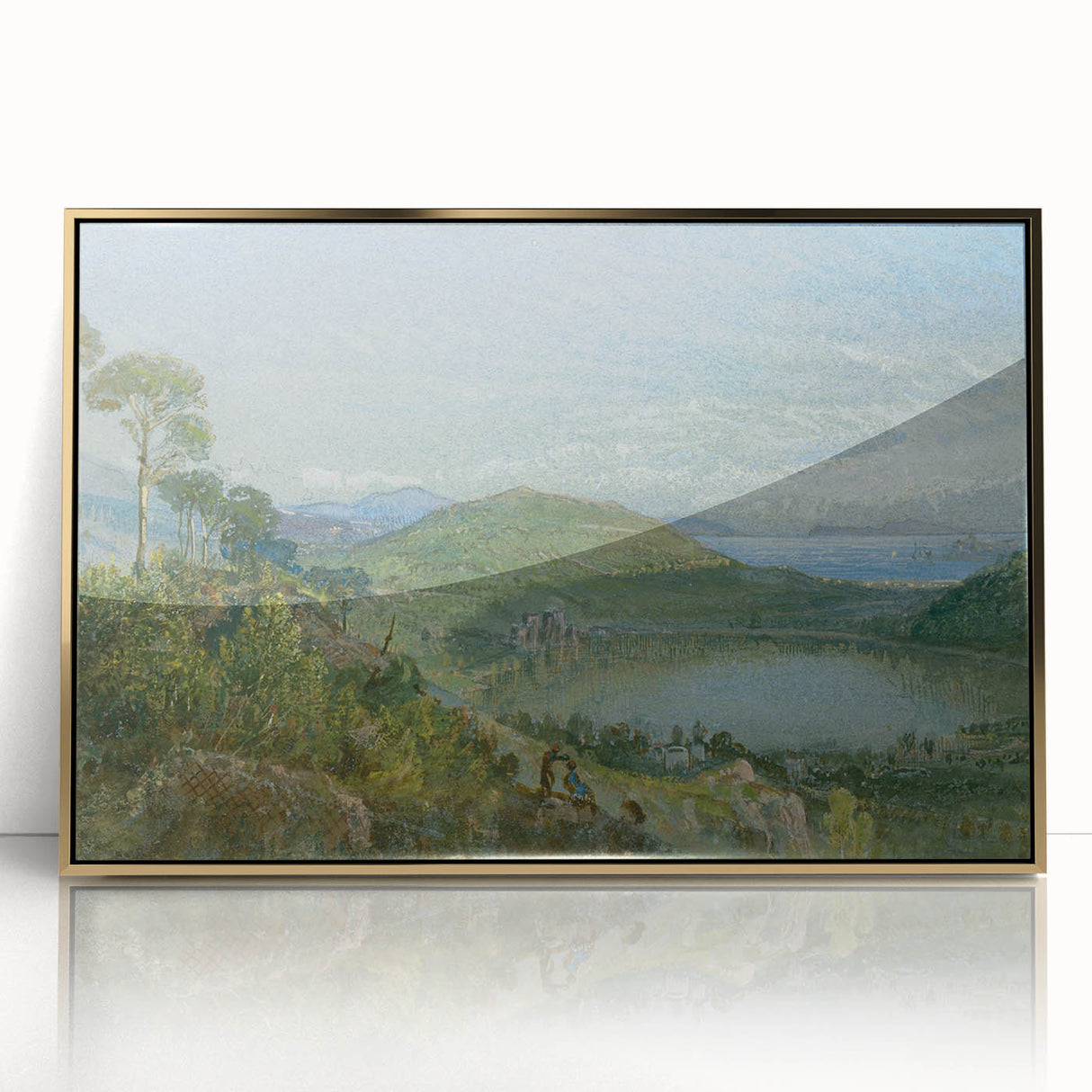 Lago Avernus Romantic Landscape - Historical Romanticism Canvas Print