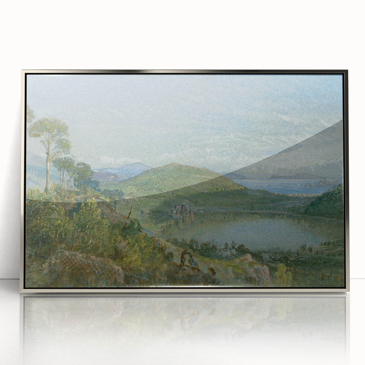 Lago Avernus Romantic Landscape - Historical Romanticism Canvas Print