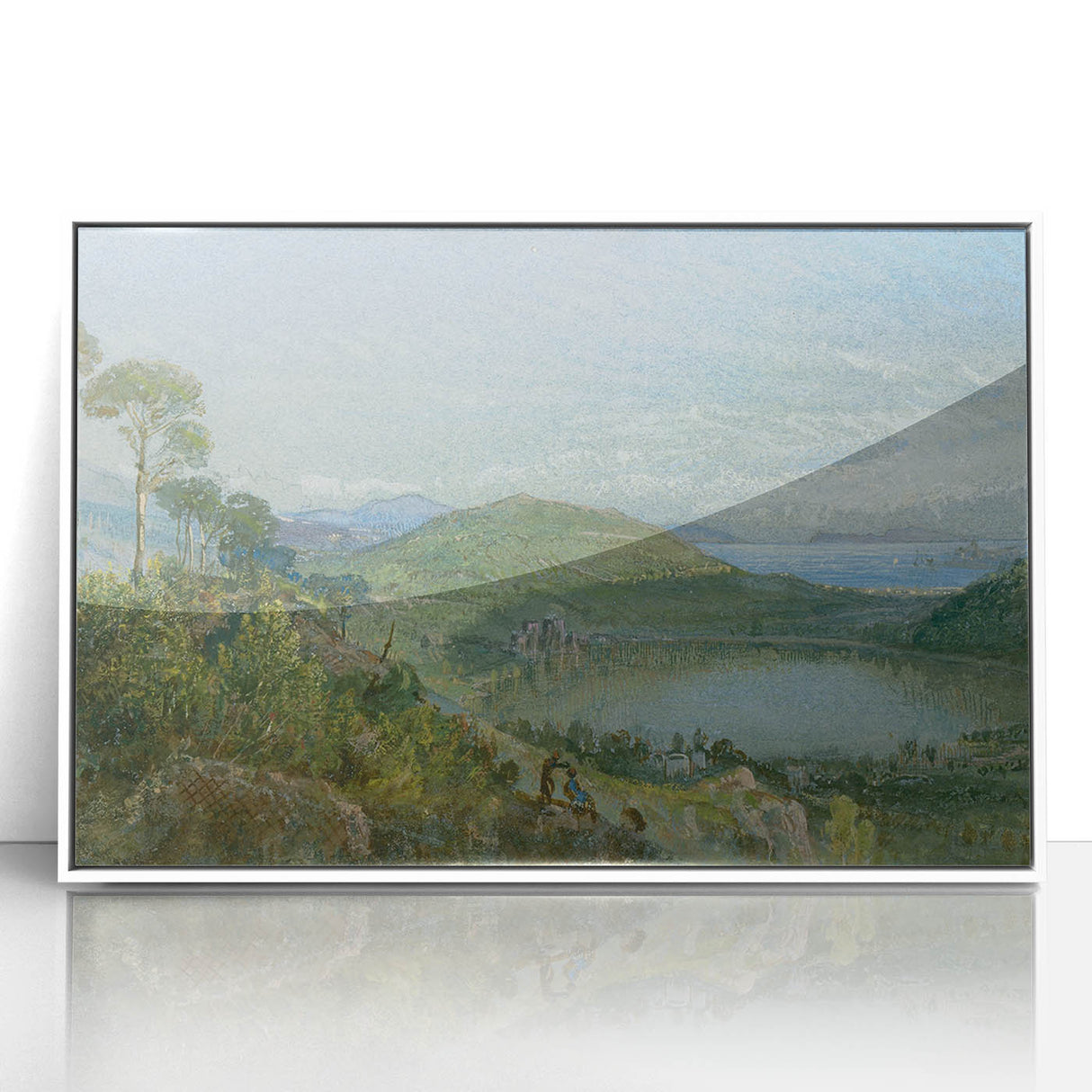 Lago Avernus Romantic Landscape - Historical Romanticism Canvas Print