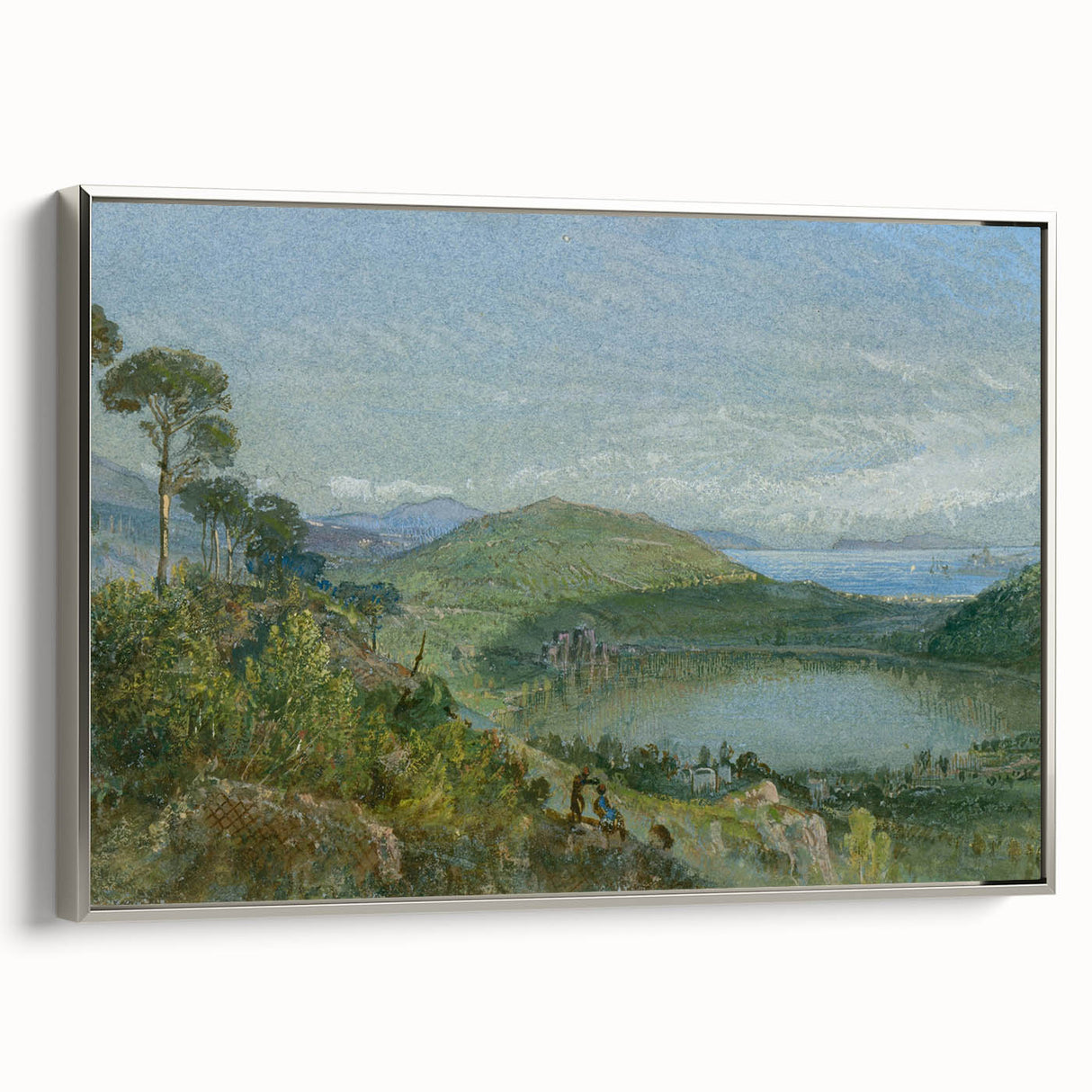 Lago Avernus Romantic Landscape - Historical Romanticism Canvas Print